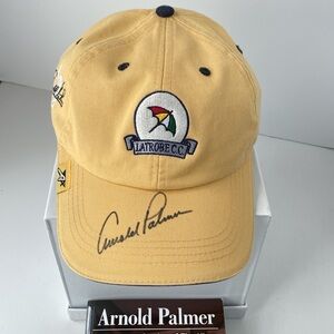 Autographed ARNOLD PALMER  Latrobe Country Club Hat -GWP book